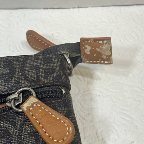 Giani Bernini Brown Block Signature Zip Wallet Clutch Small Purse 7.5"x5.25" - Picture 12 of 14